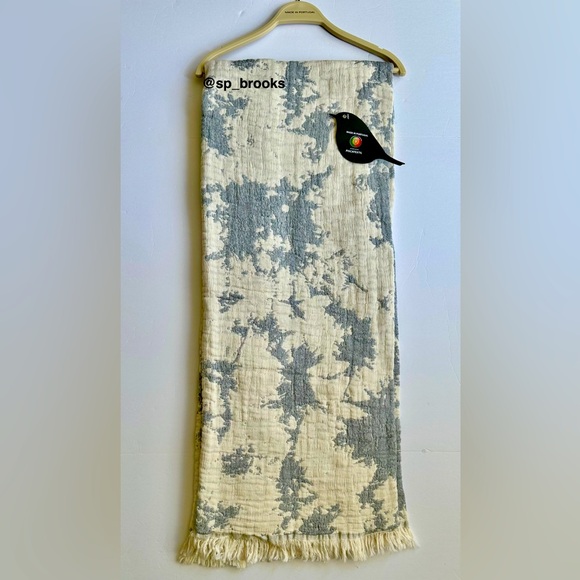 Piscatextil Other - 🎁Piscatextil Throw Blanket - Midnight Blue Splatter - Blue and Oatmeal - Cotton